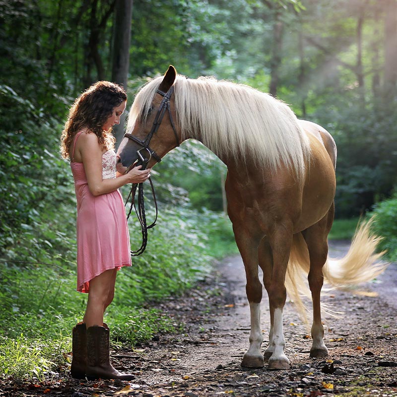 Lady and her horse